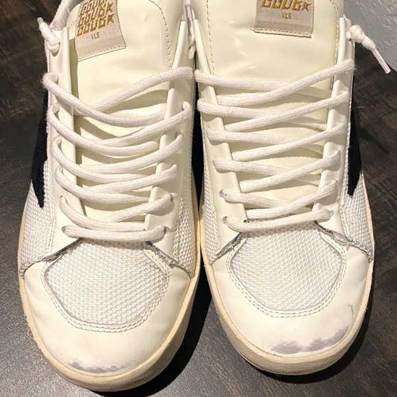 Men’s Golden Goose Stardan in White Mesh with Black Star Size 42 (9 US) - Picture 6 of 15